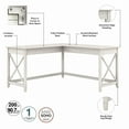 thumbnail image 3 of Bush Furniture Key West 60W L Shaped Desk with 2 Drawer Lateral File Cabinet in Linen White Oak, 3 of 6