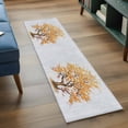 thumbnail image 3 of 2'x6' Rug Runners for Hallways Kitchen, Orange Red Tree Non Slip Entryway Beside Floor Carpet Runner, Pastoral Botanical Farmhouse Washable Laundry Room Bedroom Throw Rugs Mat for Family Pet, 3 of 8
