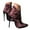 Wine, variant on UngA Slim Calf Boots Women's Leather Knee High Boots with Kitten Heel, Wide Calf Available ,7