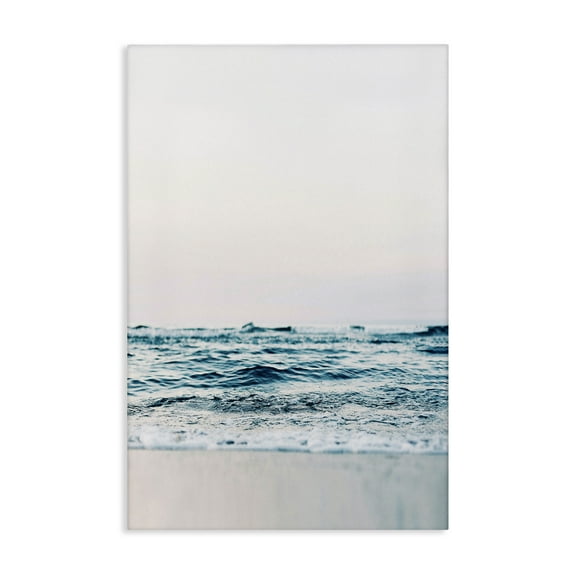 Stupell Industries Subtle Beach Waves Coastal Photography Gallery Wrapped Canvas Art Print Wall Art, 16 x 24
