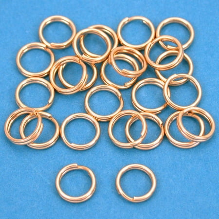 25 14K Gold Filled Split Rings Charms Connectors 6mm, This is a new set of 25 14 karat gold filled split rings By Generic