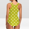 thumbnail image 6 of Sakmal Tummy Control Womens One Piece Swimsuits Slimming Yellow Square Neck Swimsuit Polka Dot Swimwear, 6 of 6