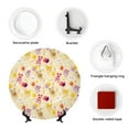 thumbnail image 4 of Balery Rabbit And Balloon Print Bone China Decorative Plate Ceramic Dinner Plates Art Crafts with Display Stand-10in, 4 of 6