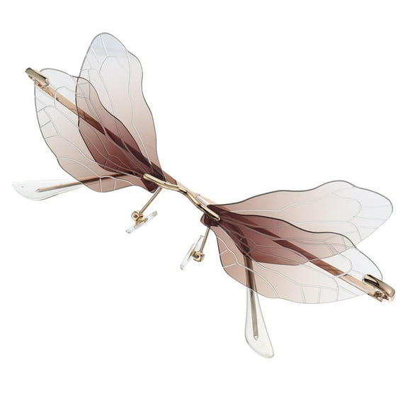 LEORX 1 Pair Dragonfly Wings Sunglasses Trendy UV Protection for Women