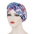 thumbnail image 2 of EnJoCho Women's Hair Scarf Ladies Floral Braid Hat Ruffle Cancer Chemo Beanie Turban Wrap Cap Stretchy Turban Cap, 2 of 2
