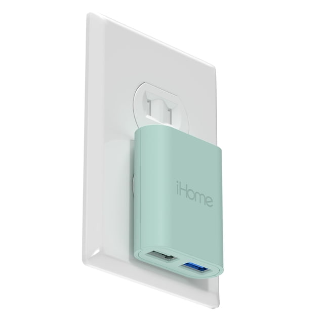 Adaptador de carga iHome AC Pro de 2 puertos USB Dual Rapid