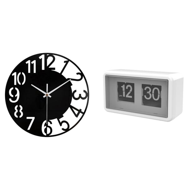 Reloj de pared grande,Reloj de pared acrílico silencioso moderno,Reloj de pared grande de oficina,silencioso,fácil de leer y sencillo.,Reloj con giro automático,Reloj giratorio automático