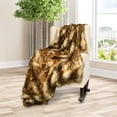 thumbnail image 2 of Gymax Luxury Faux Fur Throw Blanket w/ Reversible Design Couch Bed 84''x58'', 2 of 10