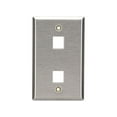 thumbnail image 5 of Black Box WP371 Keystone Wallplate - Stainless Steel, Single-Gang, 2-Port, 5 of 8