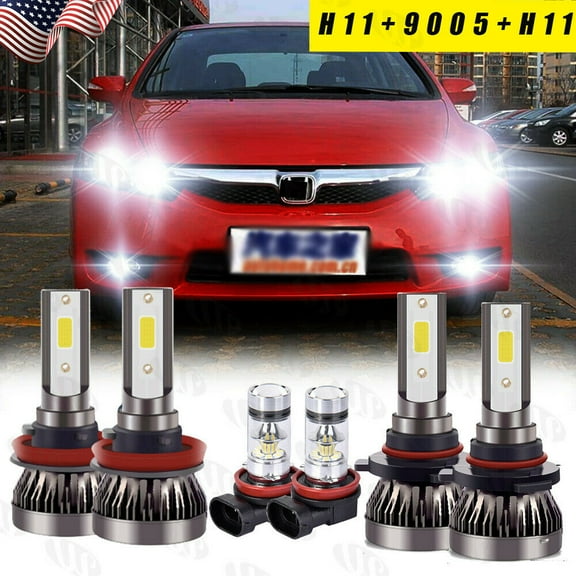 For Honda CR-V CRV 2015 2016 2017 2018 Combo LED Headlight Fog Light Bulbs Kits