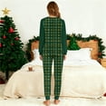 thumbnail image 5 of Yteetum Christmas Pajama Sets for Women Oversized Christmas Plaid Print Long Sleeve Crewneck Pajamas and Pants Womens Xmas Pj Sets Soft Plaid Sleepwear Pajamas Matching Sets 2 Piece Loungewear Sets, 5 of 5