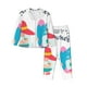 thumbnail image 1 of Balery Gnomes Summer Conjunto de Pijama con Estampado para Mujer, Conjunto de Dos Piezas con Manga Larga, Ropa de Dormir Suave con Bolsillos, Pijamas Cómodos-XX-Large, 1 of 7