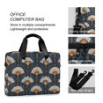 thumbnail image 4 of FORMRS 16" Laptop Bag Carrying Sleeve Case with Handle Travel Shoulder Briefcase, Orange Elegant Geometric, 4 of 8