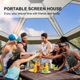 thumbnail image 4 of HOTEEL 12'x12' Ez Pop Up Gazebo Tent for Camping, Screen Tent with Removable Roof, Waterproof, UV Resistant, Portable Carry Bag,Brown, 4 of 11