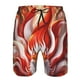 thumbnail image 3 of Balery Red Sun Flame Fox Traje de Baño Estilo Hawaiano para Hombre, Shorts de Secado Rápido con Bolsillos-Medium, 3 of 6