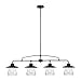 thumbnail image 3 of Globe Electric Nate 4-Light Pendant, Oil Rubbed Bronze, Clear Glass Shades 65382, 3 of 3