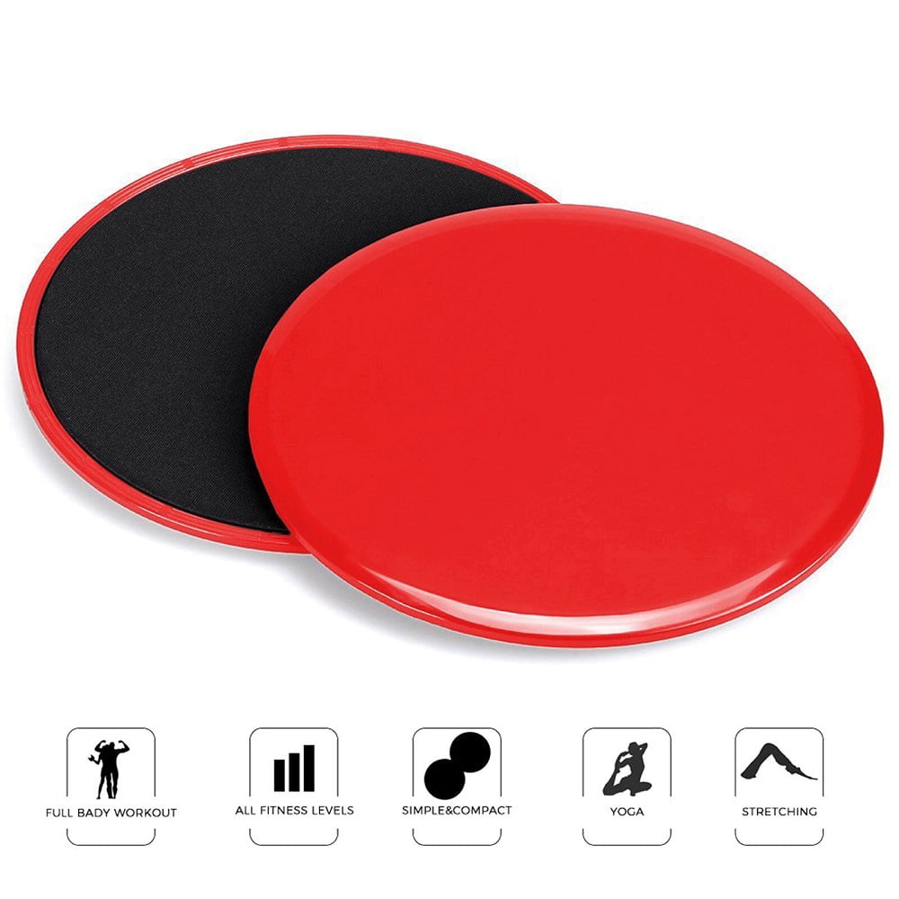 2 Pcs Exercise Core Sliders DualSided Smooth Gliders Ab Workout Discs