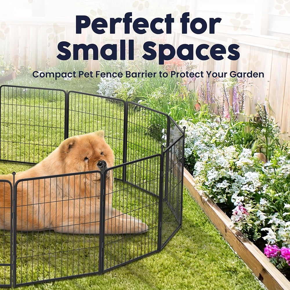 Dog Playpen,32" Height 32 Panels Portable Outdoor Dog Fence, Dog Playpen for Large/Medium/Small Dogs, Dog Fences for The Yard,with Doors Foldable Metal (32 inch, 32 Panels)