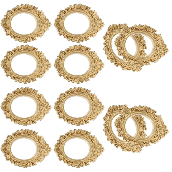 KAKOWELY Golden Retro Resin Frames for Phone Case Decor and DIY Crafts 12Pcs