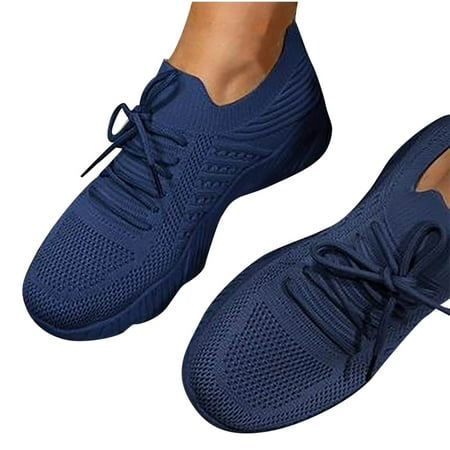 AnuirheiH Summer Plus Size Casual Mesh Breathable Women Shoes Sports Shoes Sale on Clearance