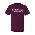 thumbnail image 2 of Inspirational Quote Be the Change by Mahatma Gandhi 1913 Men's Graphic T-Shirt, Maroon, X-Large, 2 of 3