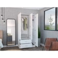 thumbnail image 2 of TUHOME Austral 3 Doors Armoire Engineered Wood Armoires in  Beige, 2 of 11