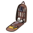 thumbnail image 1 of facefd Camping Cookware Set Accessories Outdoor Use Garden Barbecue Cooker Kitchen Utensil with Storage Bag Kitchenware Tool Accessory Coffee color, 1 of 6