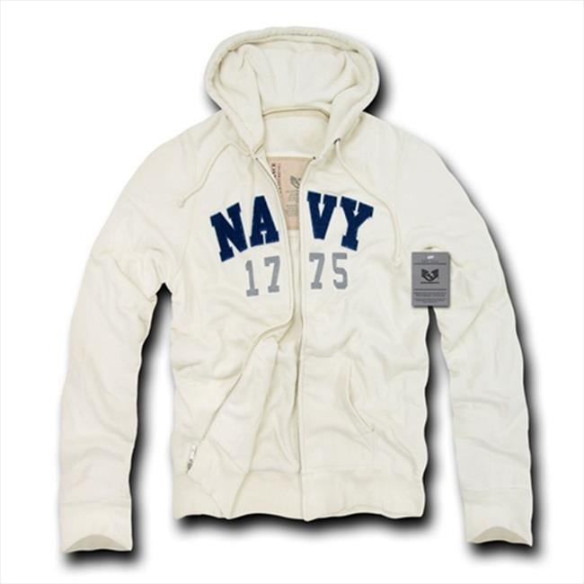 Deluxe Zip Up Hoodies Navy Cream 2X
