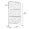 thumbnail image 3 of Outsunny Écran d'Intimité en Métal avec Vis d'Expansion, Séparateur Extérieur, Feuille, 3 of 10