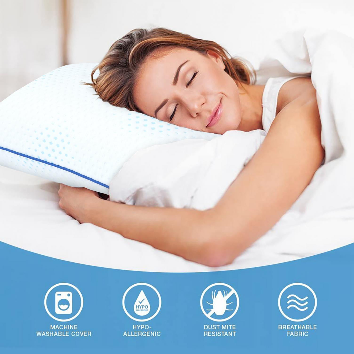 Details about   Side Back Sleeper Contour Pillow Ergonomic Cervical Bed Pillow for Neck Pain LOT 