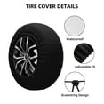 thumbnail image 2 of Fotbe Starry Sky Moon Sunflower Funda de Llanta de Repuesto con Estampado, Engrosada, Ajuste Universal para Jeep, Remolque, RV, SUV, Camión-14 inch, 2 of 6