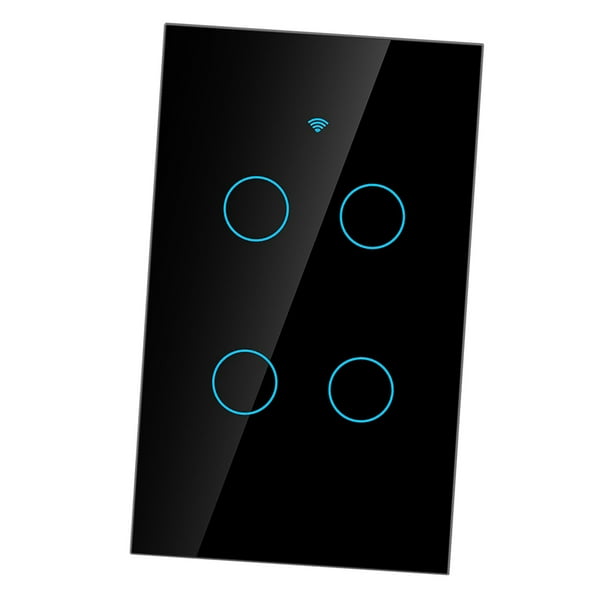 Interruptor Inteligente, Interruptor de Pantalla Tactil, Panel de Interruptor Wifi de Un solo Círculo, Compatible Con 22 Idiomas en TODO El Mundo y Control Remoto por Voz