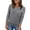Heather Gray, variant on Ronuti Women's Cropped Knit Sweater Soft Stretch Round Neck Long Sleeve Tops Casual Fall Winter Tops