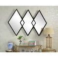 thumbnail image 2 of Miroir Rhombus Trio de couleur noire, 2 of 2