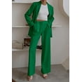 thumbnail image 3 of PRETTYGARDEN Women's Fall Two Piece Outfits Dressy Blazer Jacket and Wide Leg Pants Pockets Business Casual Office Suit Sets, 3 of 8