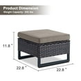 thumbnail image 5 of POCASSY Outdoor Patio Brown Ottoman with Cushion(Set of 2), 5 of 6