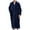 Navy, variant on Men's Flannel Robe Long Sleeve Winter Thick Long BathrobeZip Up House Coat Fuzzy Zipper V Neck Fleece Sleepwear Navy Large