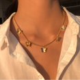 thumbnail image 2 of Collar de mariposa con colgante multicapa Vintage para mujer, gargantilla con dije de mariposa, luna y estrella, joyería Bohemia, regalo de Navidad Tan Jianjun unisex, 2 of 2