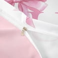 thumbnail image 4 of Erosebridal Girls Pink Bow Twin Bedding, U Letter Duvet Cover Set, Princess Style Bedroom Decor, Pink Reversible 2pcs, 1 Duvet Cover and 1 Pillowcase (No Comforter), 4 of 6