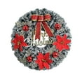 thumbnail image 2 of Adornos navideños, coronas navideñas artificiales, cintas decorativas, adornos para puertas, decoración de paredes, adornos para el hogar, ideales para Navidad. Corona de plástico., 2 of 6