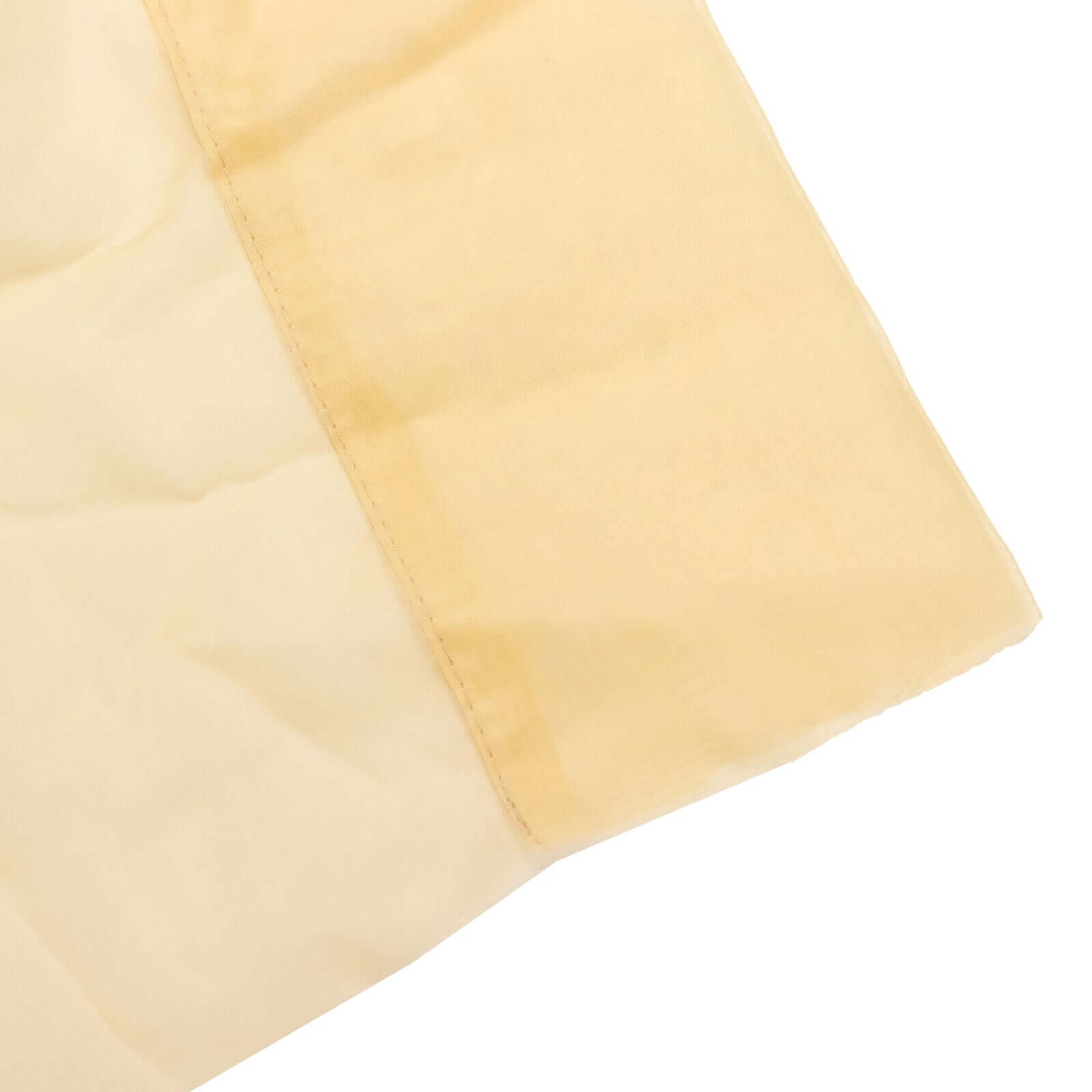 Efavormart 5ftx32ft Premium Champagne Chiffon Curtain Panel, Backdrop Ceiling Drapery With Rod Pocket