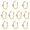 Gold, variant on 18G 9/10Pcs/Set Stainless Steel Nose Ring D-Shape Nostril Piercing Body Jewelry
