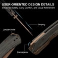 thumbnail image 6 of Kizer T1 BD EDC Folding Pocket Knife Nitro-V Blade Micarta Handle V3490.2BA2, 6 of 10