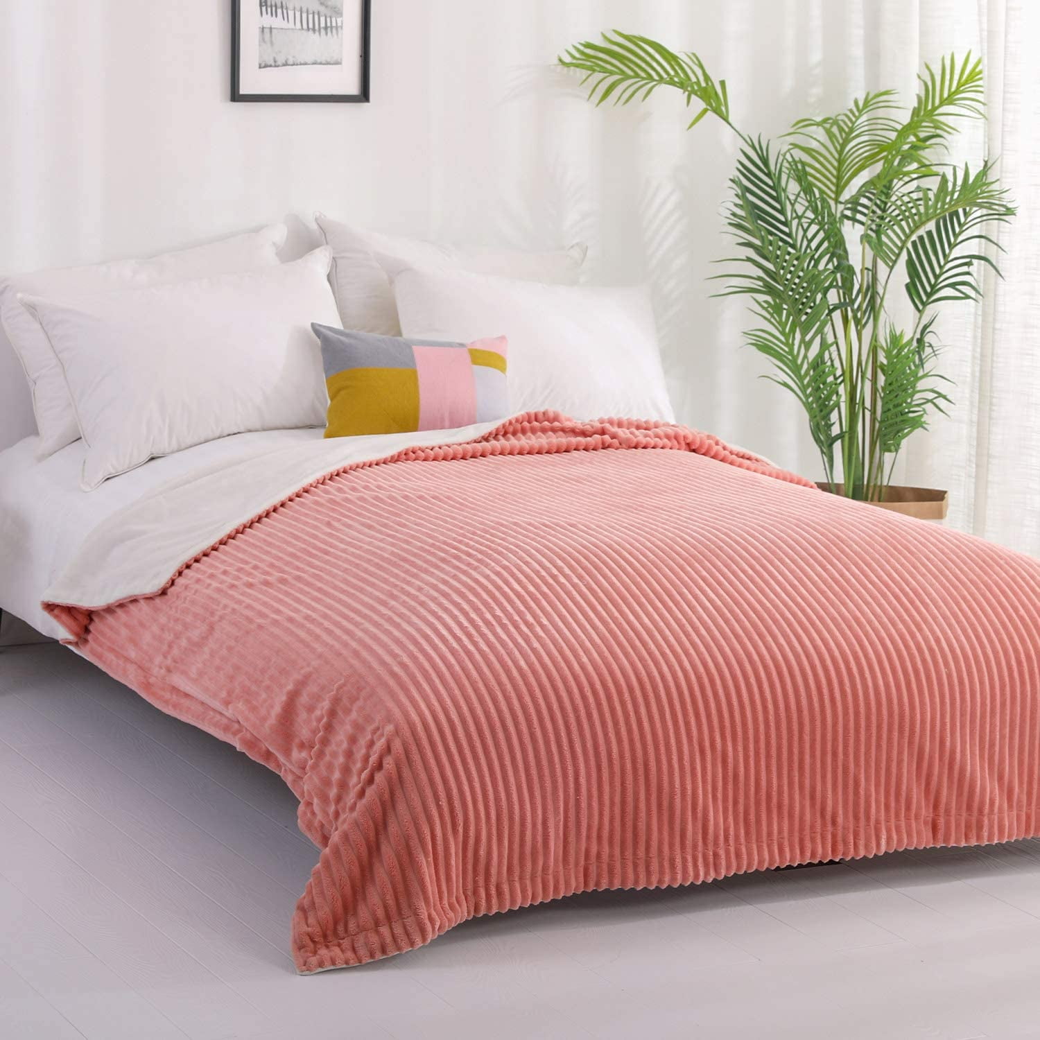 SEDONA HOUSE Jacquard Flannel Throw Blanket Microfiber Throw Blanket