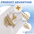 thumbnail image 4 of Uxcell 50Pcs ST5 x 30mm Pan Head Self Tapping Screws for Metal, Gold, 4 of 6