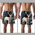 thumbnail image 3 of luoweisi Men's Beach Shorts Quick Dry Swim Trunks with Mesh Lining Jungle Elk M, 3 of 5