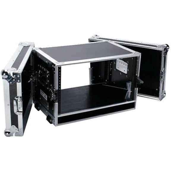 DEEJAYLED 6U Space DJ Rack W Handle & TBH6UEDHW