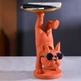thumbnail image 3 of Decoración Figurita de resina de Bulldog Francés, bandeja de almacenamiento de llaves para joyería, decoración de mesa (naranja) Tmvgtek Original, 3 of 8