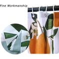 thumbnail image 5 of Orange Shower Curtain, Cartoon Allover Fruits Round Citrus with Flowers Printed Cute Bathroom Curtain for Kid''s Bathtub Decor Waterproof Fabric Machine Washable with 12 Hooks, 5 of 6