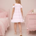 thumbnail image 6 of JUSLIO Dresses for Girls Striped Dresses with Pockets Crew Neck Short Sleeve Casual Dress Size 5 Y, 6 of 8